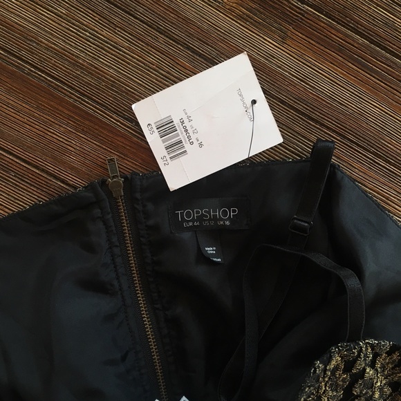 Top Shop gold crop top/bralette - Picture 3 of 3